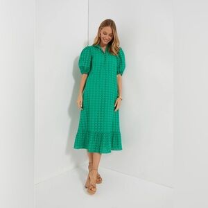 HYACINTH HOUSE by TUCKERNUCK Green Eyelet Midi Tryall Dress